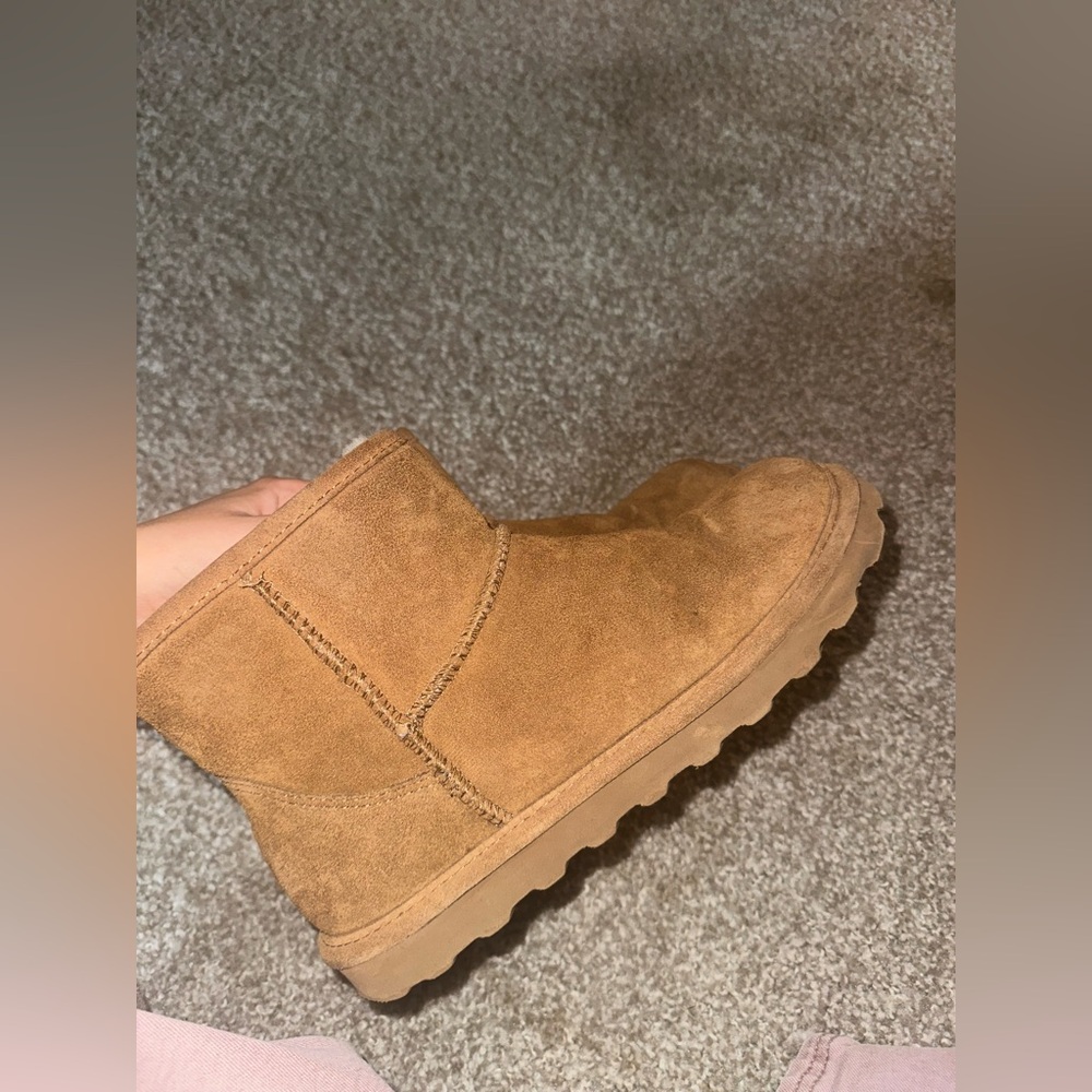 BearPaw Tan Suede Ankle Boots